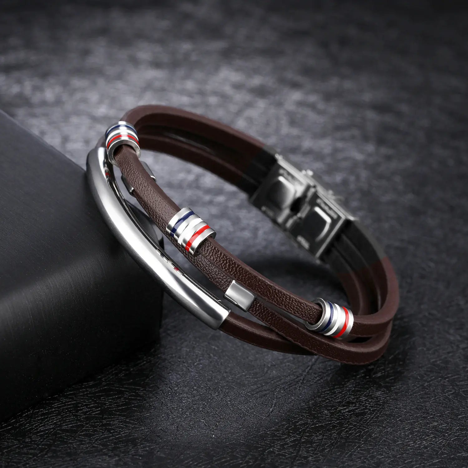 Bracelet en Cuir Tressé pour Homme