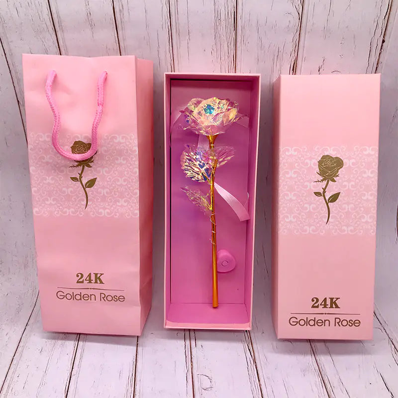 Coffret Cadeau Rose Éclat 24K