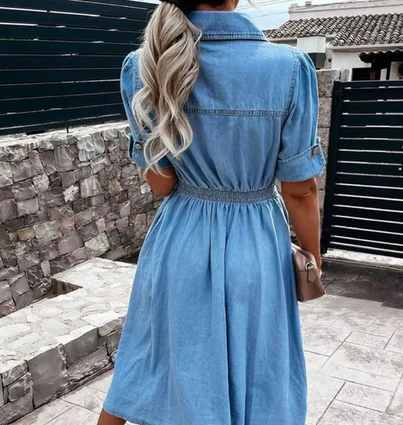 Robe en Denim Décontractée pour Femmes