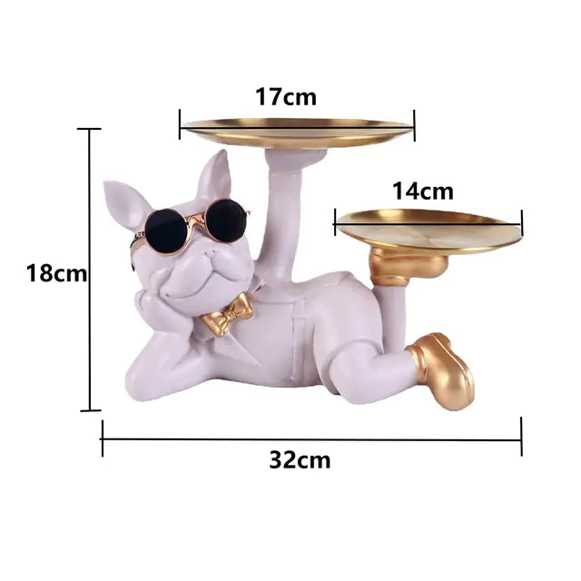 Rangement Bulldog pour Décoration de Bureau