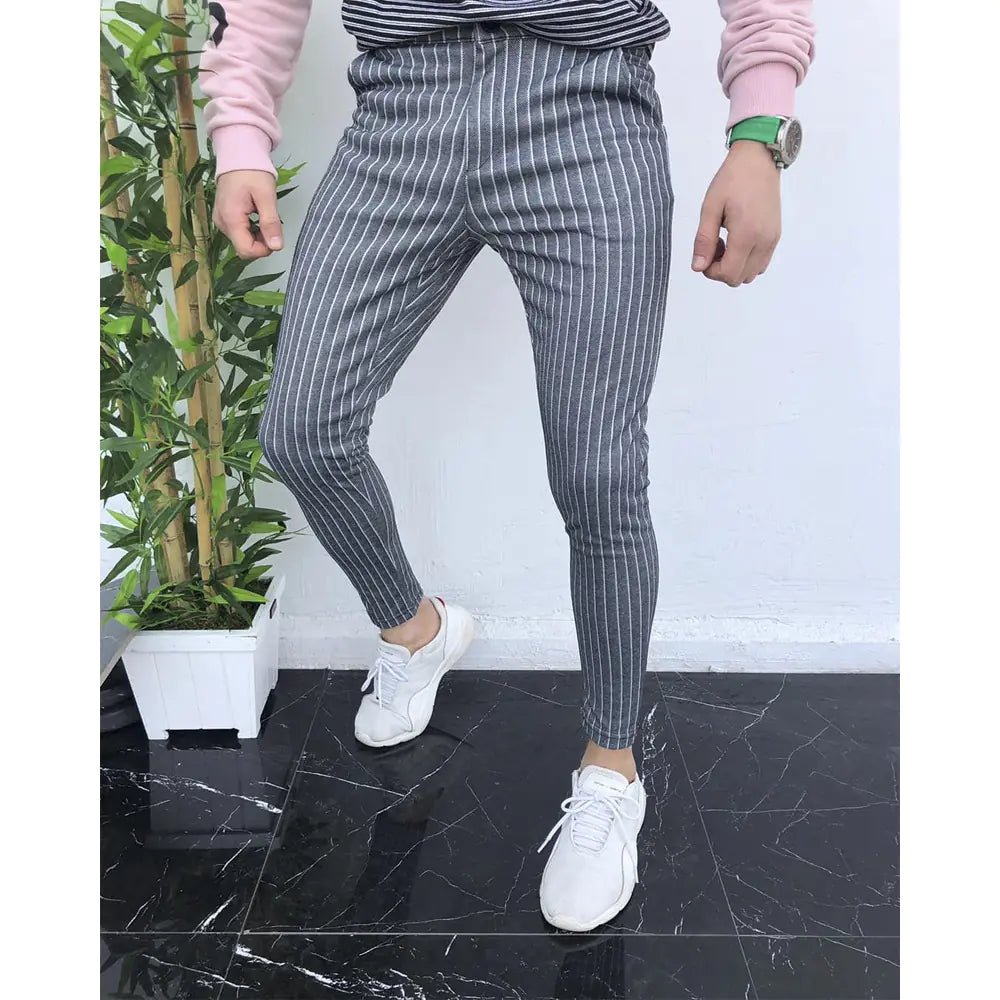 Pantalon décontracté rayé pour homme - DESIRALAND