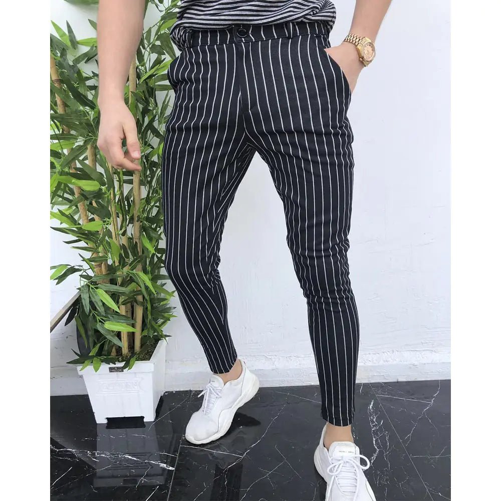 Pantalon décontracté rayé pour homme - DESIRALAND