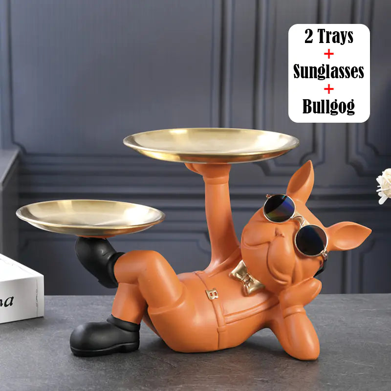 Rangement Bulldog pour Décoration de Bureau