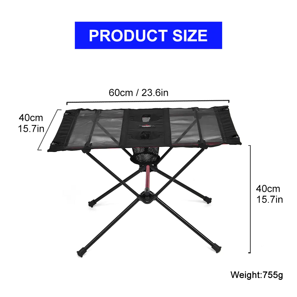 Table Extérieure Pliable et Portable avec Double Porte-Gobelet Épais