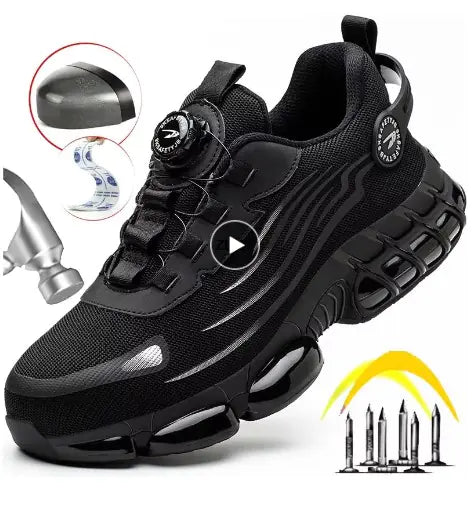 Chaussures de Sécurité pour Hommes à Bouton Rotatif - DESIRALAND