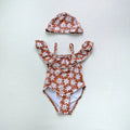 Maillot de Bain à Volants et Bretelles pour Petites Filles Tendance