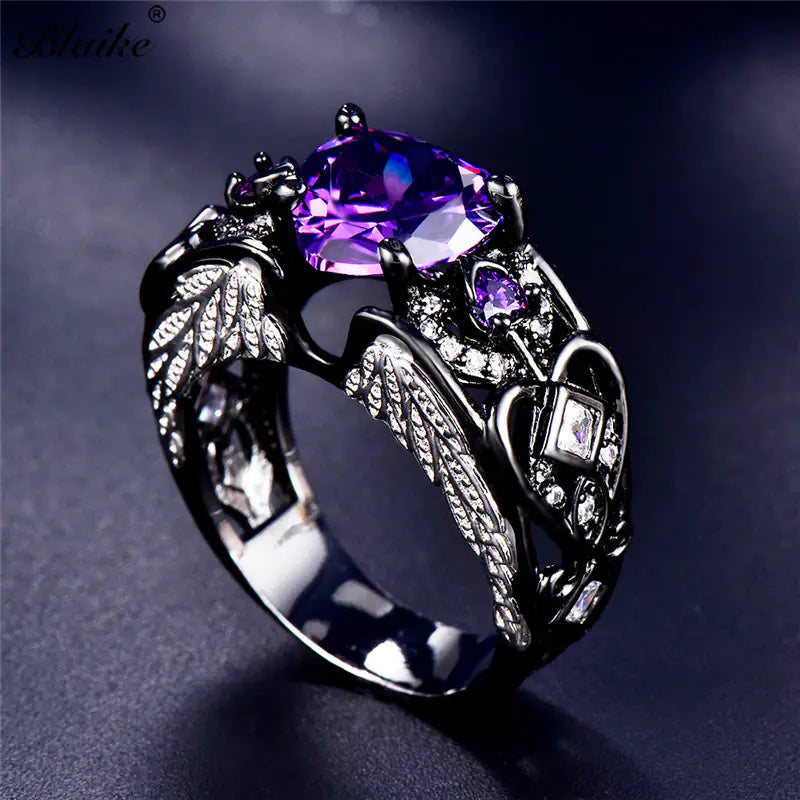 Bague Cœur avec Ailes d'Ange pour Femme