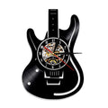 Horloge Guitare en Vinyle - Décoration Rétro pour Bureau à Domicile