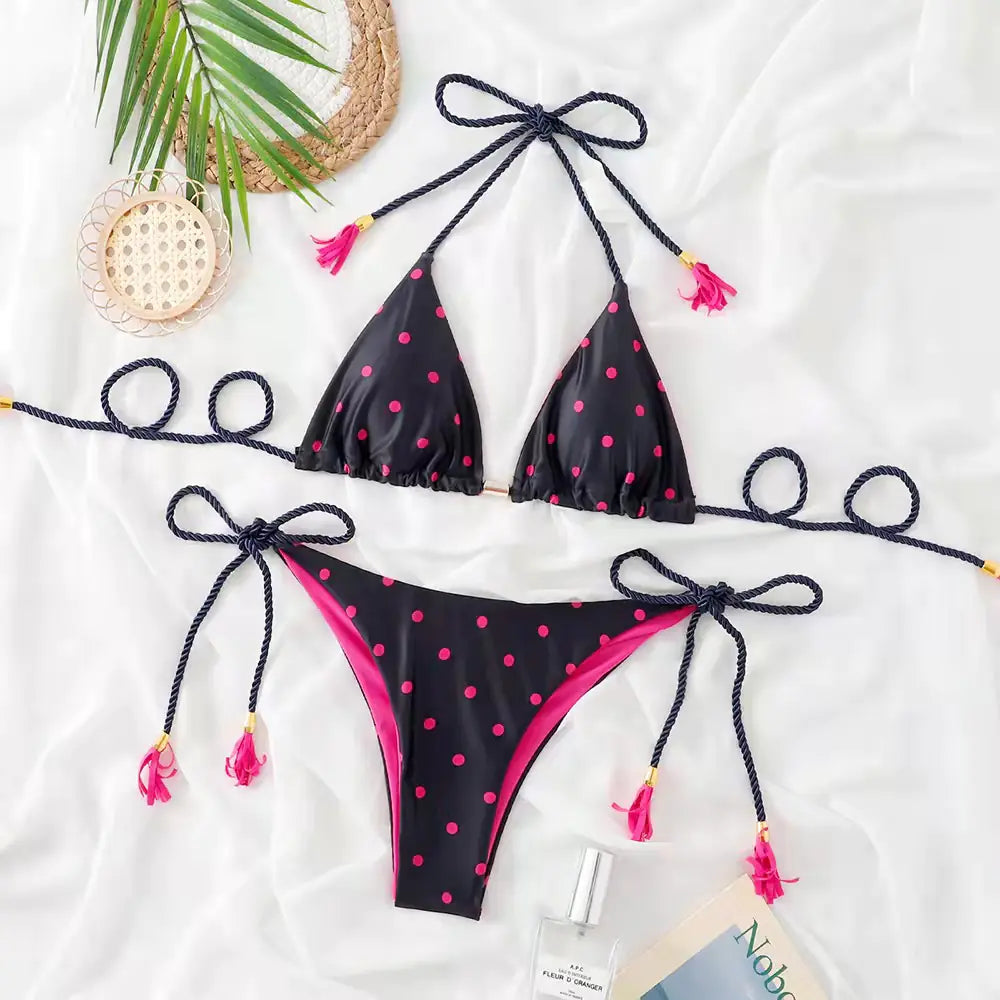 Ensemble Bikini Sexy avec Franges pour Femme