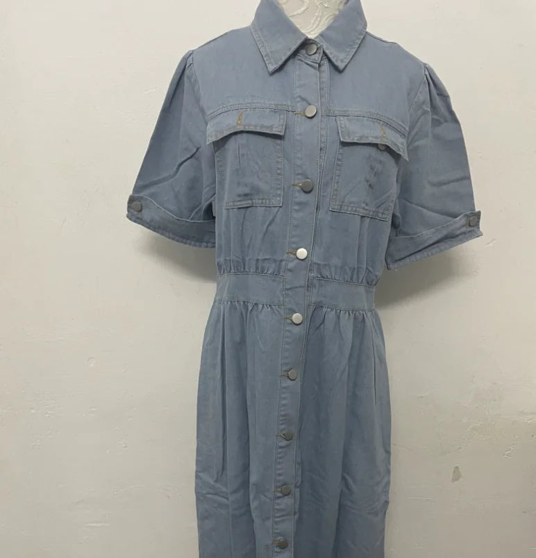 Robe en Denim Décontractée pour Femmes