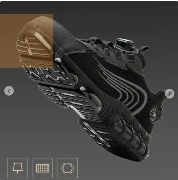 Chaussures de Sécurité pour Hommes à Bouton Rotatif