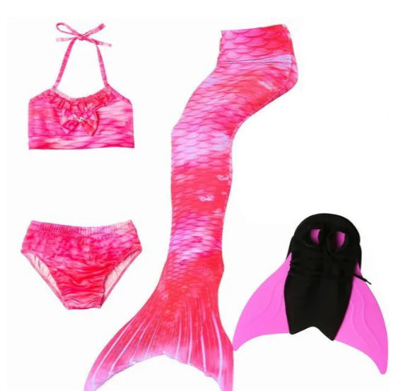 Ensemble trois pièces de maillot de bain pour enfants sirène