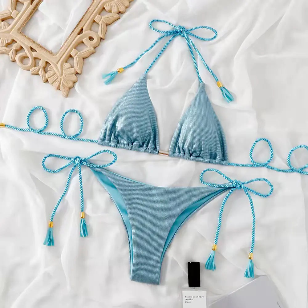 Ensemble Bikini Sexy avec Franges pour Femme
